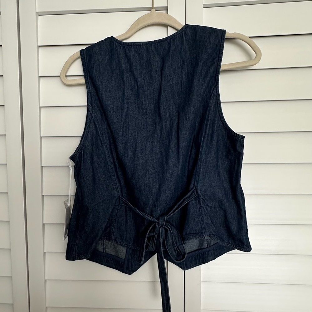 Lauren Conrad button front denim vest - Picture 6 of 8